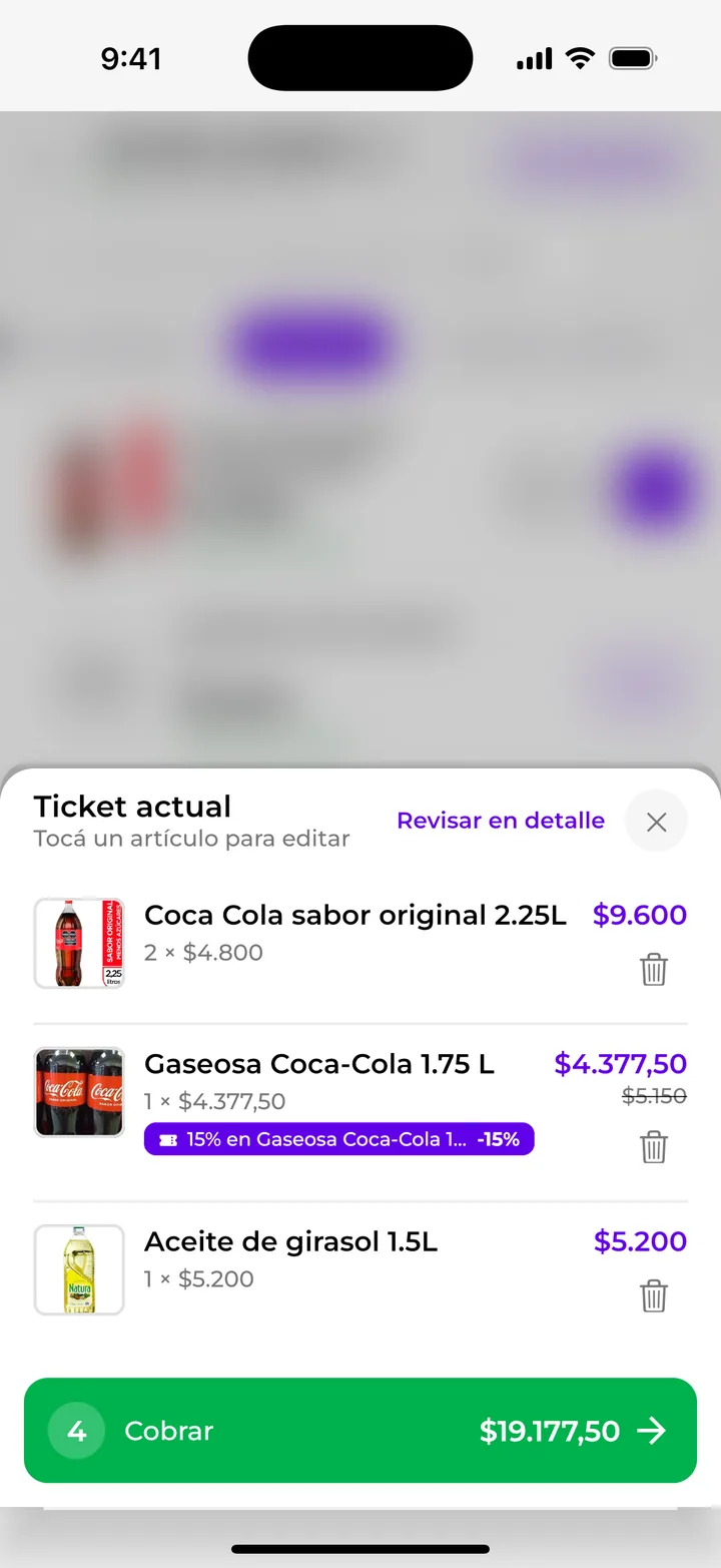 Las promos se aplican solas: la Caja POS de chambaclub en el celular