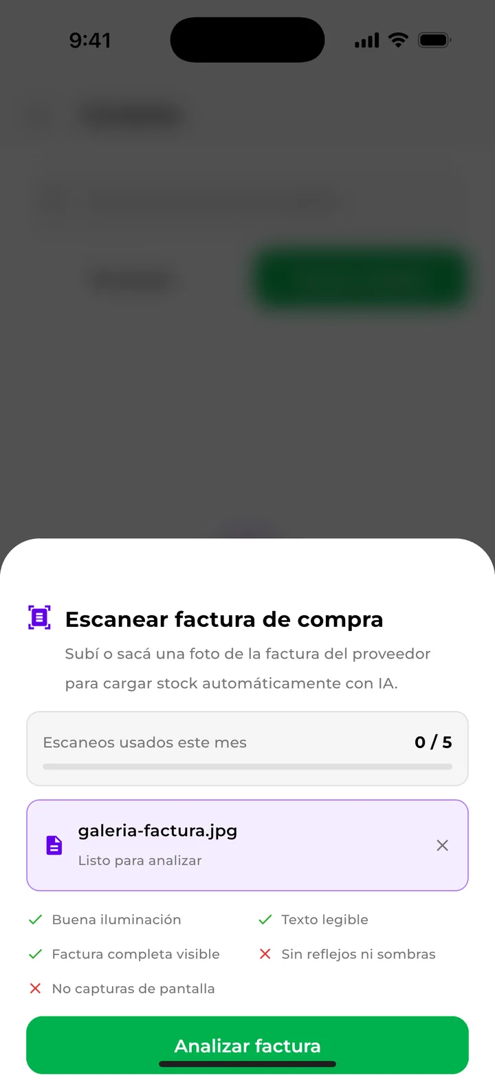 Le sacás una foto a la factura: la gestión de stock de chambaclub en el celular