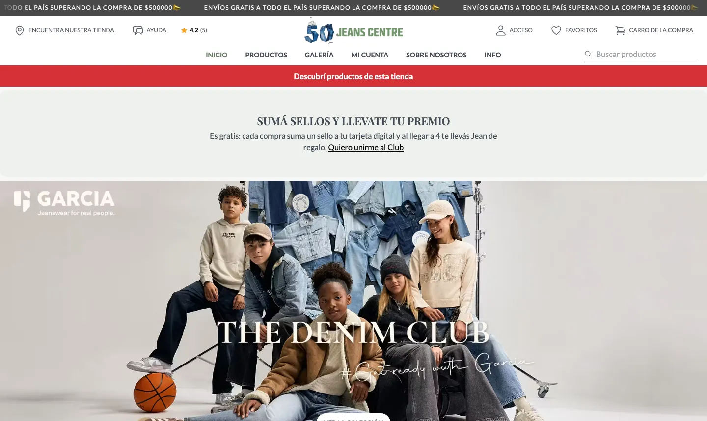 Una tienda online hecha con chambaclub, en la compu